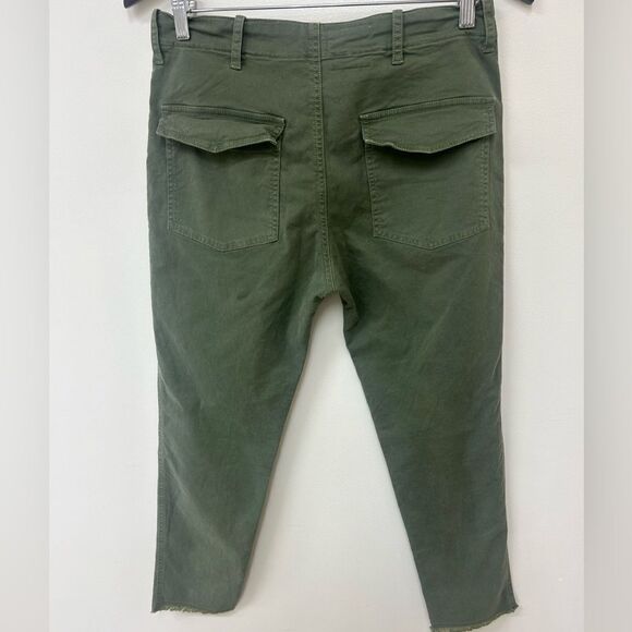 Nili Lotan Cropped Military Pants Olive Green - Picture 7 of 8
